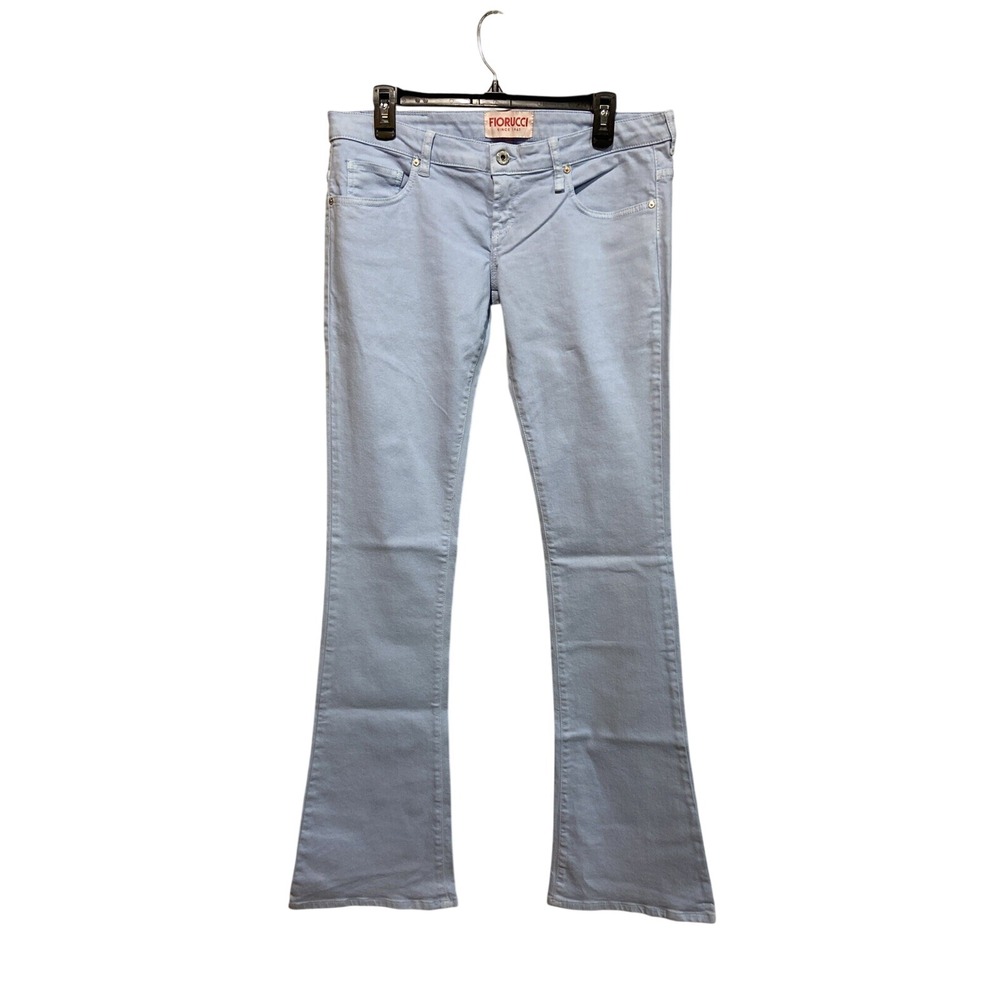 Fiorucci Flair V. Bassa Light Blue Low Rise Flare Jeans 31 Retro Y2K Italy NWT